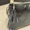 Знаменитая роскошная дизайнерская сумка через плечо с двойными буквами и кисточками, французская роскошная женская сумка из натуральной кожи, Высококачественная модная женская сумка для подмышек, сумка-мессенджер