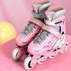 Inline Roller Skates Professional Adult Rollers Skating Shoes Flashing 4 Wheels Sneaker Slalom Speed Free Racing 231128