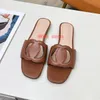 Interlocking Cut G Sandalen voor dames dames mode luxe beroemde lederen slider slippers zwart bruin wit rood vrouwelijk zomerschoenen ontwerper sandale