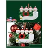 Juldekorationer prydnad anpassad gåva överlevande familj på 2 3 4 5 6 7 hängande dekoration snögubbe hänge med ansiktsmask hand dhfu0