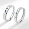 Bagues de cluster Kofsac Mountain Sun Moon pour femmes hommes personnalité 925 bijoux en argent sterling créatif couple bague cadeau chic