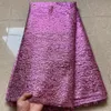 Fabric 2022High Quality African Nigerian Tulle Lace Fabric Organza Embroidery Guipure Party Gown Dress Brocade Jacquard Wedding 5Yard