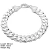 Großer 10-mm-Kettenarmreif aus echtem Silber, Herrenschmuck-Organizer, Cadenas de Plata Italiana, 925er-Herrenarmbänder, Luxusschmuck