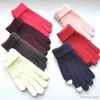 Mitaines pour enfants hiver en peluche gants chauds pour hommes femmes étudiant nouveau solide Patchwork écran tactile mitaines tricotées en plein air cyclisme gants de ski