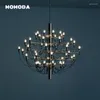 Chandeliers Nordic LED Lighting Modern Iron Ant Gold Black Chrome Lamps Lustre Bedroom Living Room Dining Lights