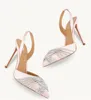 Perfect Nice Summer Chain Dangerous Atelier Sling Liaisons Pump Shoes Open Toe Slingback Woman Party Wedding Dress Luxury Lady High Heels EU35-43