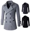 Mens Trench Coats Drop Men British Style Top Coat Long Trench Masculino Man Cloth Classic Double Breasted Overcoat 231127