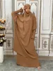 Etniska kläder blygsamma abayor för kvinnor muslim sätter ramadan dubai bön hijab klänning kalkon kaftan islam caftan marocain khimar robe