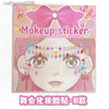 Tatoeages Gekleurde Tekening Stickers DIY Tijdelijke Tattoo Feest Strass Kinderen Schattig Kunst Zelfklevende Oogschaduw Stickers Gezicht Sieraden Vakantie Make UpL231128