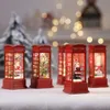 クリスマス装飾クリスマス電話ブースサンタクロース雪だるまの電話ブースLEDライトデスクトップ装飾