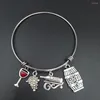 Armreif Edelstahl erweiterbar Draht Rotwein Glas Charm Armband DIY Schmuck Geschenk für Liebhaber Großhandel Massenpreis