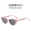 Solglasögon Pink Cat Eye Female Tawny Summer High-klass Male Sunscreen Net Red Retro Fashion Glasses