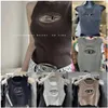 Camis Kadın Tankları Camis Moda Dizelleri Petrol Tasarımcısı Erkek T Shirt Yüksek Kaliteli Yeni Kadın Mektup Baskı Kısa Kollu Yuvarlak Boyun Pamuk Tees Polo Fs