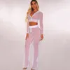 Damskie dresy damskie seksowne 2 -częściowe zestawy spodni 2023 EST przezroczyste z kapturem Summer Dwie set kobiety 3 kolory F0092