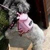 Carrier Fashion Sports Pet Dog Zaino Luxury Mesh Pink Coffee Puppies Borsa da scuola per piccoli animali con set di guinzaglio per Chihuahua Yorkshire