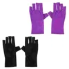 Nail Dryers 2 Pairs Gloves Cloth Manicure Skin Protective Potherapy Sun Protection Salon Tools