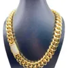New Hip Hop 18mm Stainless Steel Cuban Link Chain with Moissanite Coupler