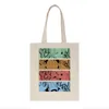 Storage Bags One Piece Shopping Bag Canvas Jute Reusable Shopper Handbag Woven Shoping Bolsas Reutilizables Cabas Cute Tote