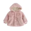 Vestes 17 ans bébé filles veste automne hiver chaud fausse fourrure manteau pour noël princesse vêtements d'extérieur mode peluche enfants vêtements 231128