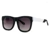 Solglasögon Super Square Female Fashion Big Frame Cat's Eye Dark Mirror Reflection Gradient Retro