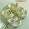 Zapatillas bonitas con diseño de frutas para mujer, sandalias suaves antideslizantes con plataforma para interiores de verano 2023, zapatos de mujer para el baño y el hogar