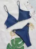 Dames Badmode Glanzende Grijze Bikini Set Dames 2023 In Luxe Uitgesneden String Badpak Strandbadpak Mini Micro Biquini 231127