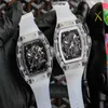 デザイナーラグジュアリーリックMiiies Watch Rakish Mechanical Cool Wrist Watches TV Factory RM055 Mens Mechanics Fashion Trend r Hollow Snow 2023スタイル