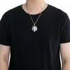 Hip Hop Retro 3D Wolf Head Pendant Necklace Cool Men Gift Full 5A Zircon 18k Real Gold Plated Jewelry