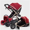 Poussettes # poussette bébé 3 en 1 authentique transport portable plit landau en aluminium drop drop livre enfants poussettes de maternité dhiuc