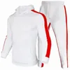 Fatos de treino masculino outono e inverno jogging ternos para homens listrado hoodiepants casual treino masculino roupas esportivas ginásio casual roupas suor terno 231127