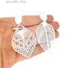 stud goo goo vintage All White Filigree Earrings رائعة الأذن للنساء المجوهرات الأنيقة YQ231128