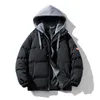 Parka da uomo in piumino da uomo con cappuccio spesso cappotto caldo giacca invernale 2023 uomo streetwear hip hop parka coreano nero vestiti piumini giacche taglie forti 231128