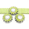 Charms (20 50) PCs/Los 8mm Smile Blume Slide DIY Legierung Accessoires für Leder Armband Schlüsselanhänger