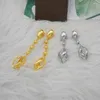 Dangle Earrings 2023 Trend Fashion Long For Women Round Geometric Metal Unique Female Modern Jewelry