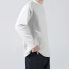 Men's T Shirts Men T-shirt Double-sided Fleece Friendly To Skin Keep Warm Half High Collar Autumn Spring Garment