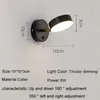 Vägglampa 5W LED -lampan med switch justerbar inomhus för hem sovrum sconce bakgrund deco sängkläder