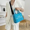 Letter Canvas Tote Borda Biedronda Drukuj wszechstronne jedno ramię w torbie crossbody T0069283A