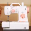 Maszyny Inne Electric Sewing Machine Mini Mały przenośny wielofunkcyjny pedał gospodarstwa domowego ręcznie robiona naprawa z nocnym światłem dla początkujących