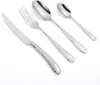 Dinnerware Sets 16 Silverware Set Stainless Steel Flatware Spoon And Fork For4 Kitchen Utensil Cutlery Mirror Finish Dishwasher Safe