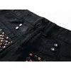 Nieuwe 2023 Mens Straight Slim Fit Biker Met Zip Mannen S Kleding Verontruste Gat Streetwear Stijl Robin Jeans Treetwear tyle