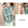 Kvinnors blusar Fashion Floral Printed Women blus Summer ärmlös knapp Chiffon -skjortor Elegant Vest Tops Clothes Blusa Mujer 25361