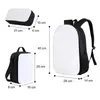 Schultaschen 3 Stück für individuelle Sublimationsdruck leere Tasche Rucksack Lunchbox Bleistift Studenten