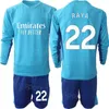 Club Team Men Youth Arsen målvakt 1 Leno Soccer Jerseys Set 23-24 Långärmad GK David Seaman 1 Aaron Ramsdale 22 David Raya Football Shirt Kits Red Yellow Black