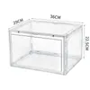 es bacs épaissi PP Transparent acrylique stockage anti-poussière basket-ball boîte présentoir chaussure armoire rabattable W0428