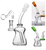 Bong en verre Heady Dab Rigs Narguilés Bongs à eau en verre épais Base de bécher Pipes en verre pour fumer avec bol de 14 mm 6,3 pouces