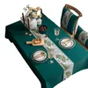 Tkanina stołowa północnoeuropejska i amerykańska śródziemnomorska duszpasterska światła luksusowy czysty kolor restauracja zachodnia obrus herbaty