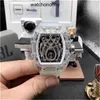 디자이너 RI MLIES 럭셔리 시계 기계 비즈니스 자동 레저 RM19-01 완전 시계 크리스탈 케이스 테이프 남성 고품질