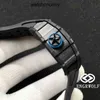 Designer Ri mlies Montres de luxe rm53-01 Engrwolf r série de montres automatique mécanique en fibre de carbone bande noire hommes