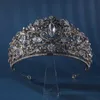 Bijoux de cheveux de mariage baroques vintage en cristal noir diadèmes de mariée couronnes de sorcière femmes strass costume bal de promo diadème accessoires de cheveux de mariage 231128