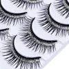 3 PCFalse Eyelashes Handmade False Eyelashes Silver Glitter Sequins Thick False Eyelashes Cross Slender Stage Performance Latin False Eyelashes Z0428